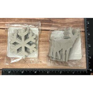 Michaels Chipboard Shapes Snowflakes & Reindeers 24 Pieces Embellishment Holiday